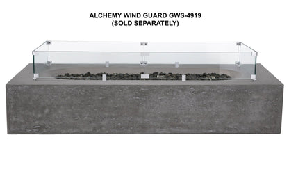 PyroMania Alchemy 60" Slate Gray Finish Natural Gas Outdoor Rectangular Fire Table