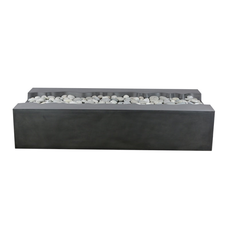 PyroMania Arroyo 60" x 34" Charcoal Finish Liquid Propane Rectangle Fire Pit Table