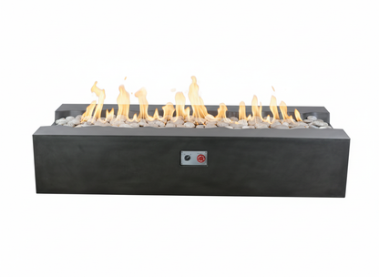PyroMania Arroyo 60" x 34" Charcoal Finish Liquid Propane Rectangle Fire Pit Table