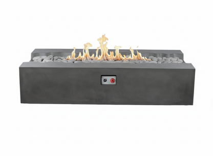 PyroMania Arroyo 60" x 34" Slate Gray Finish Natural Gas Rectangle Fire Pit Table