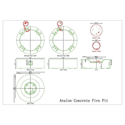 PyroMania Avalon 42" Charcoal Finish Natural Gas Outdoor Round Fire Table