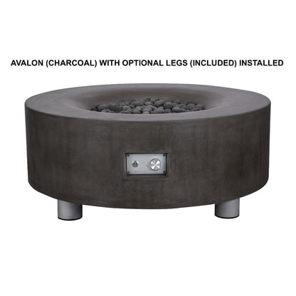 PyroMania Avalon 42" Round Slate Outdoor Propane Gas Fire Pit Table