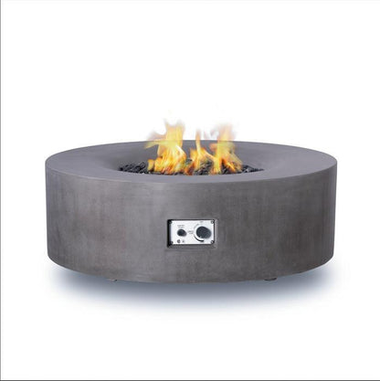 PyroMania Avalon 42" Slate Finish Natural Gas Outdoor Round Fire Pit Table