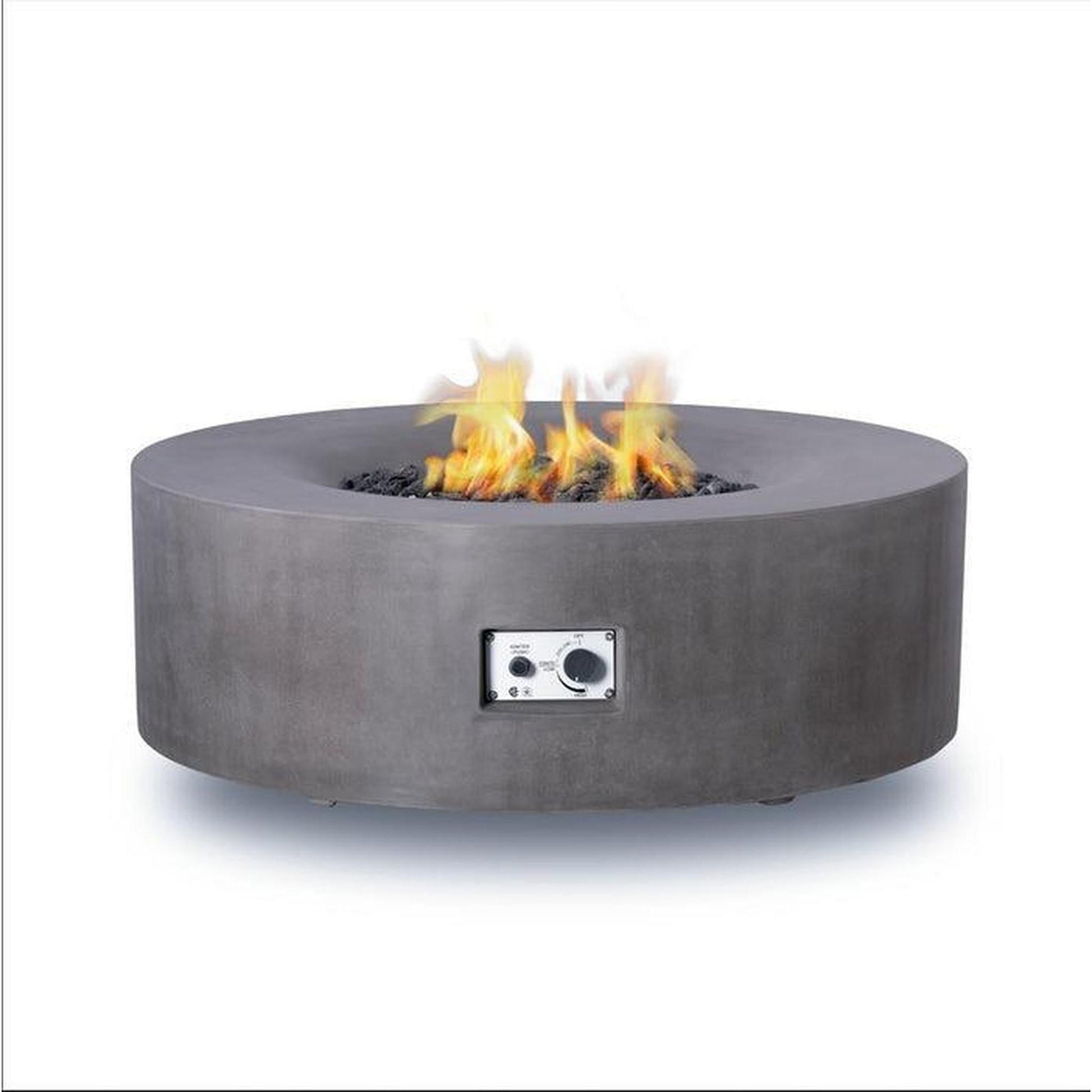 PyroMania Avalon 42" Slate Gray Finish Natural Gas Outdoor Round Fire Table