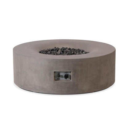 PyroMania Avalon 42" Slate Gray Finish Natural Gas Outdoor Round Fire Table