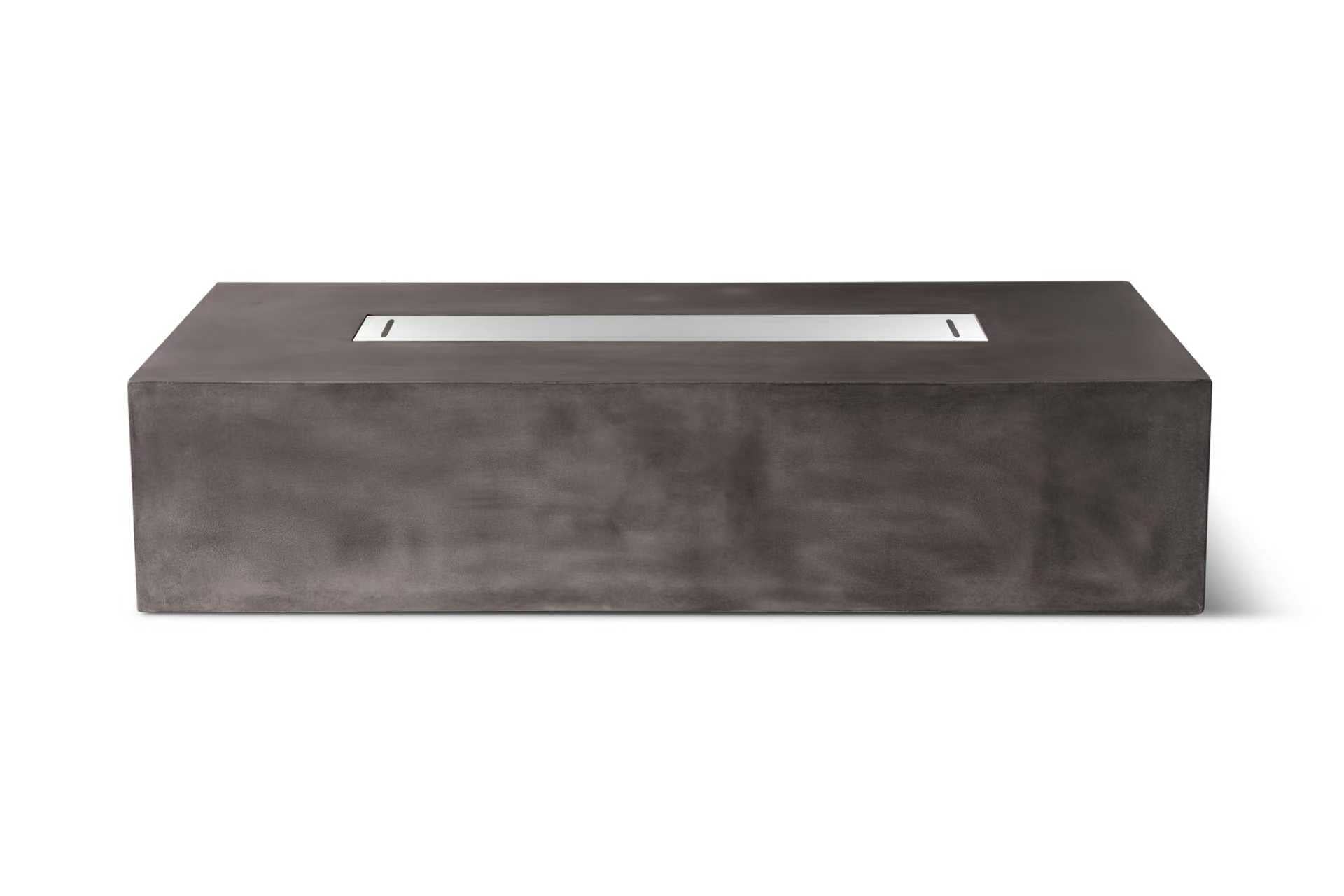 PyroMania Brut 60" x 30" Charcoal Finish Liquid Propane Rectangle Fire Pit Table