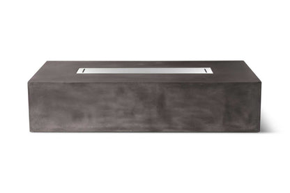 PyroMania Brut 60" x 30" Charcoal Finish Liquid Propane Rectangle Fire Pit Table