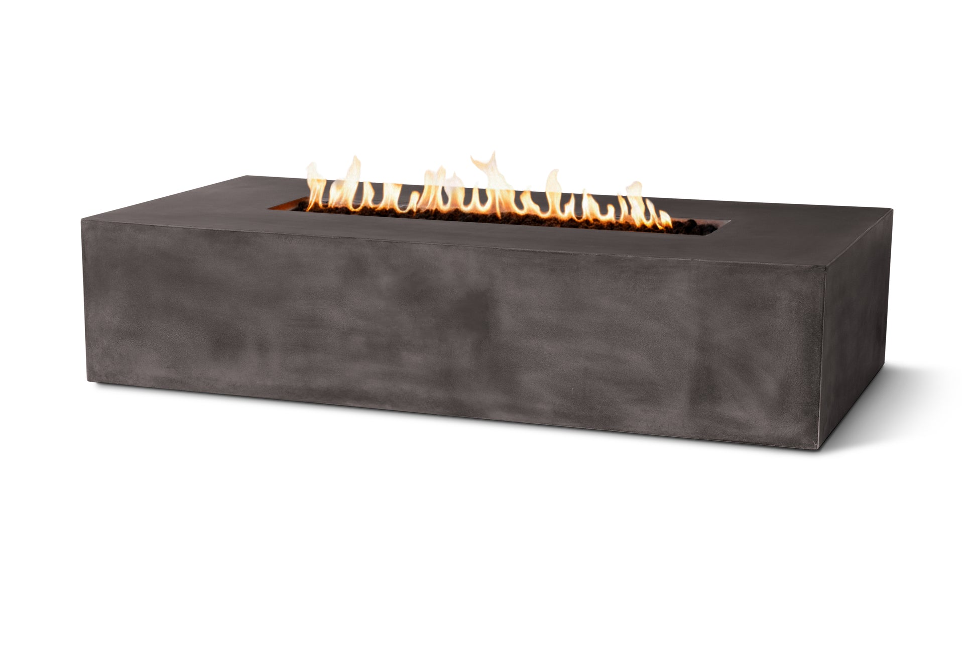 PyroMania Brut 60" x 30" Charcoal Finish Liquid Propane Rectangle Fire Pit Table