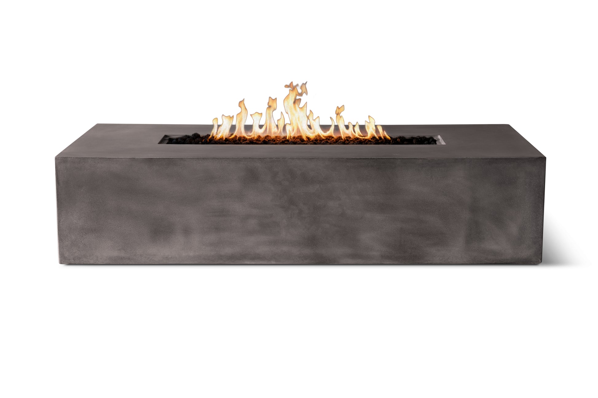 PyroMania Brut 60" x 30" Charcoal Finish Liquid Propane Rectangle Fire Pit Table