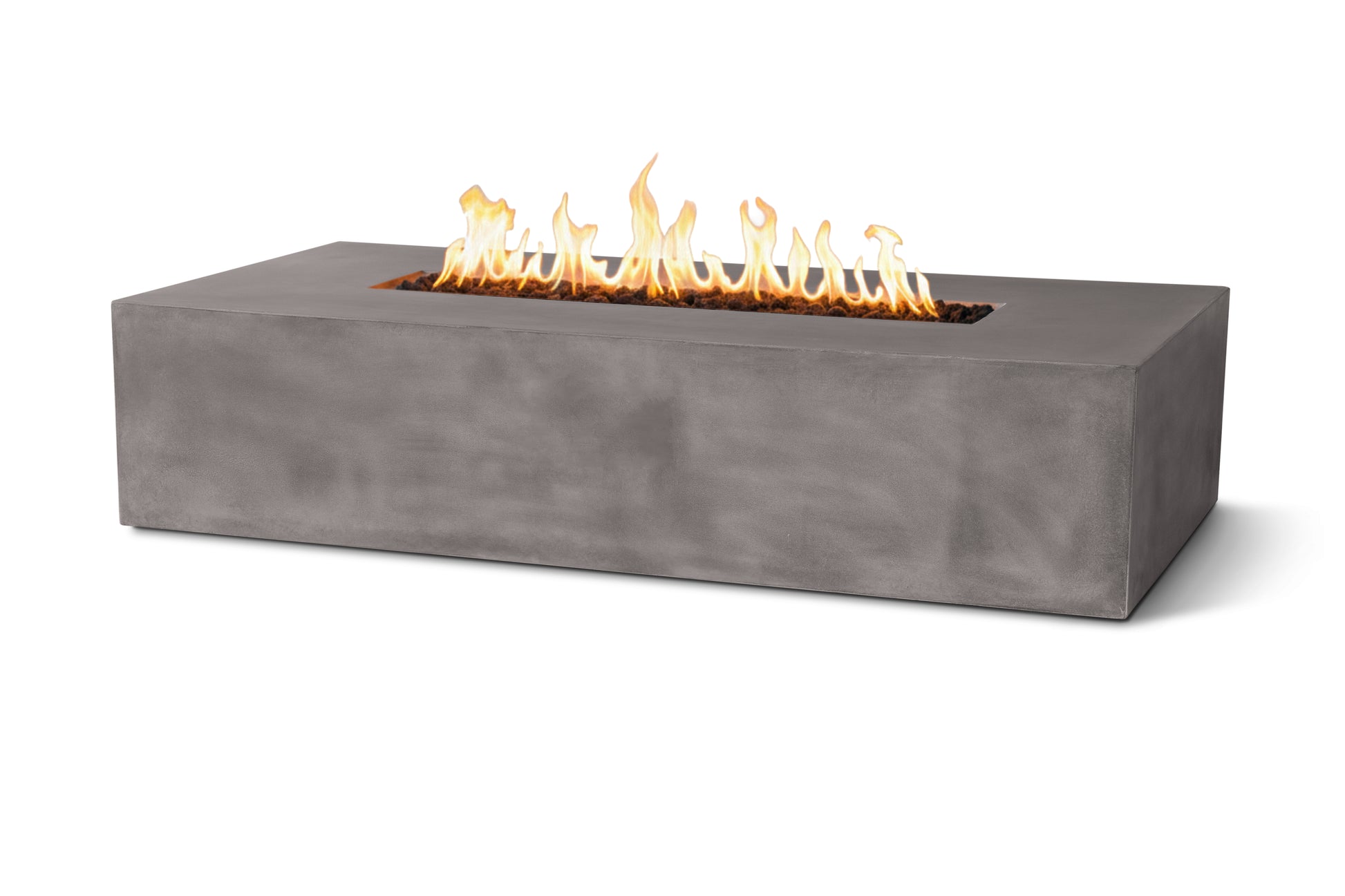 PyroMania Brut 60" x 30" Slate Grey Finish Liquid Propane Rectangle Fire Pit Table