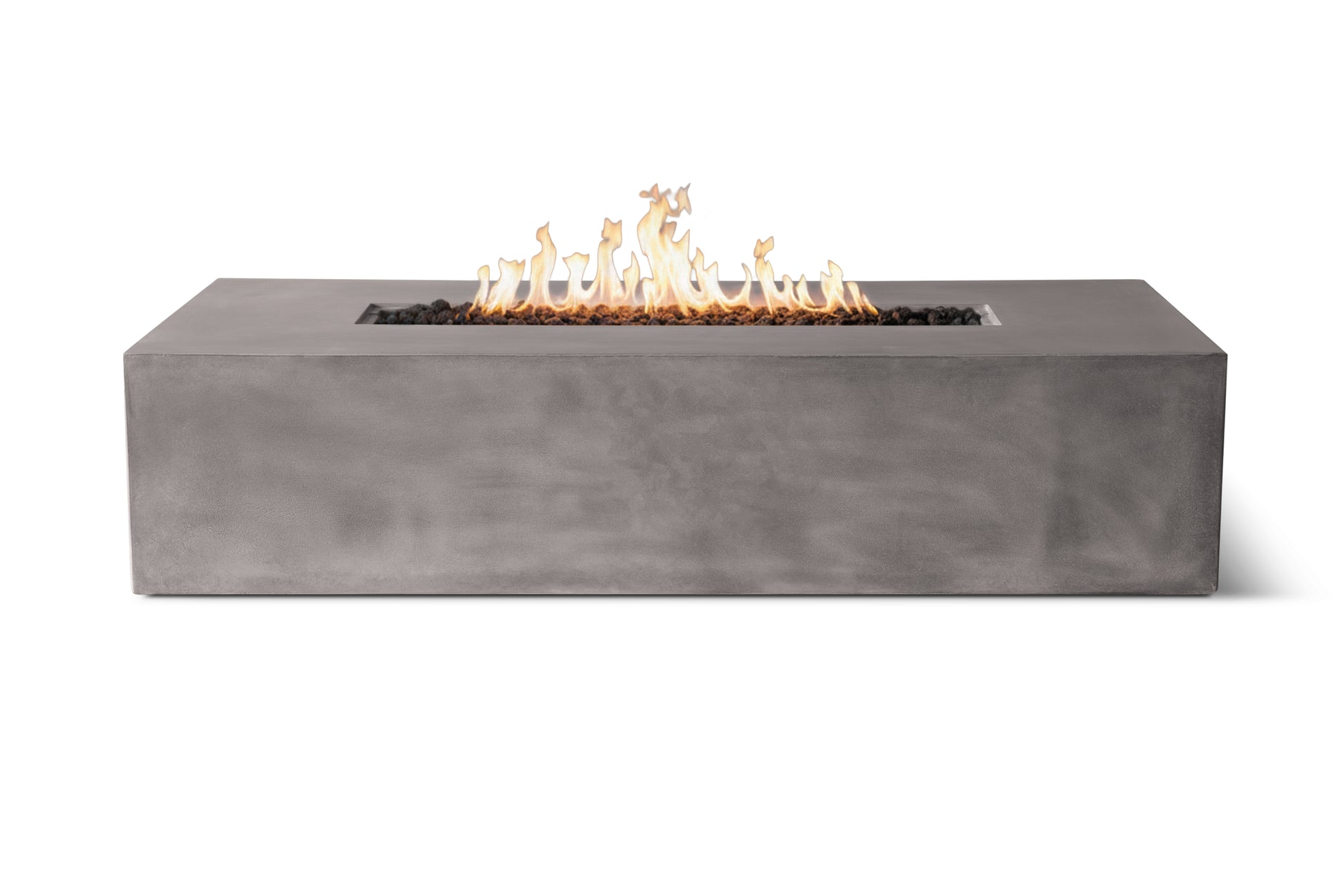 PyroMania Brut 60" x 30" Slate Grey Finish Liquid Propane Rectangle Fire Pit Table