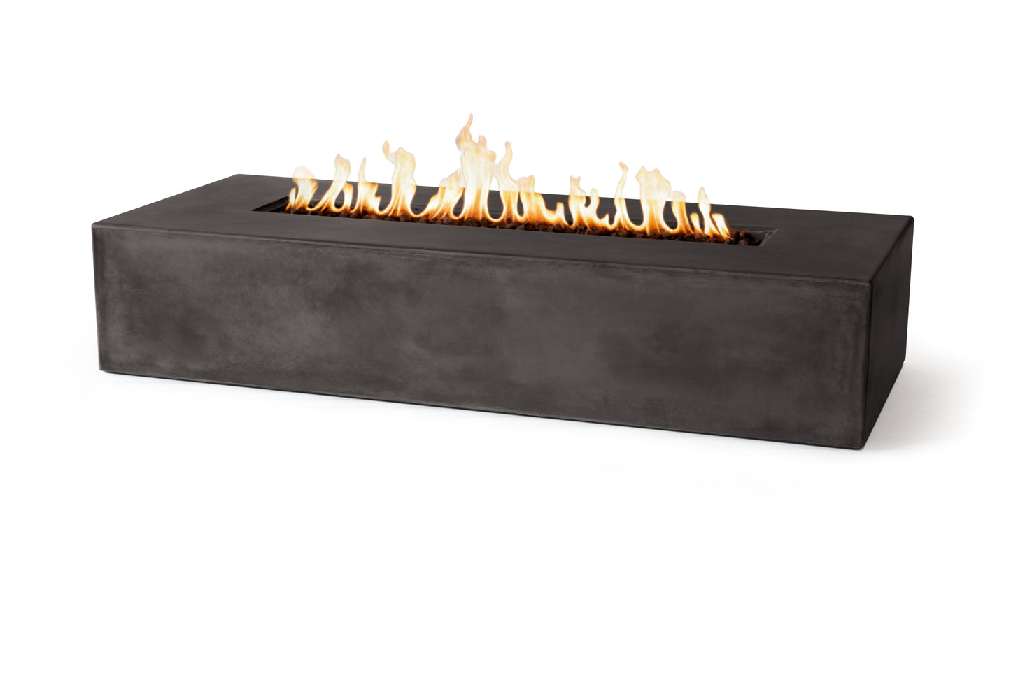 PyroMania Brut 72" x 30" Charcoal Finish Liquid Propane Rectangle Fire Pit Table