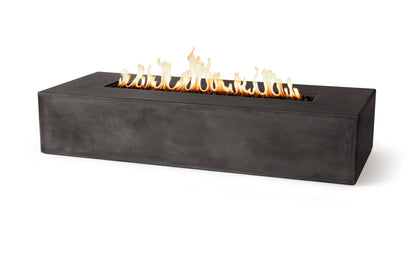 PyroMania Brut 72" x 30" Charcoal Finish Liquid Propane Rectangle Fire Pit Table