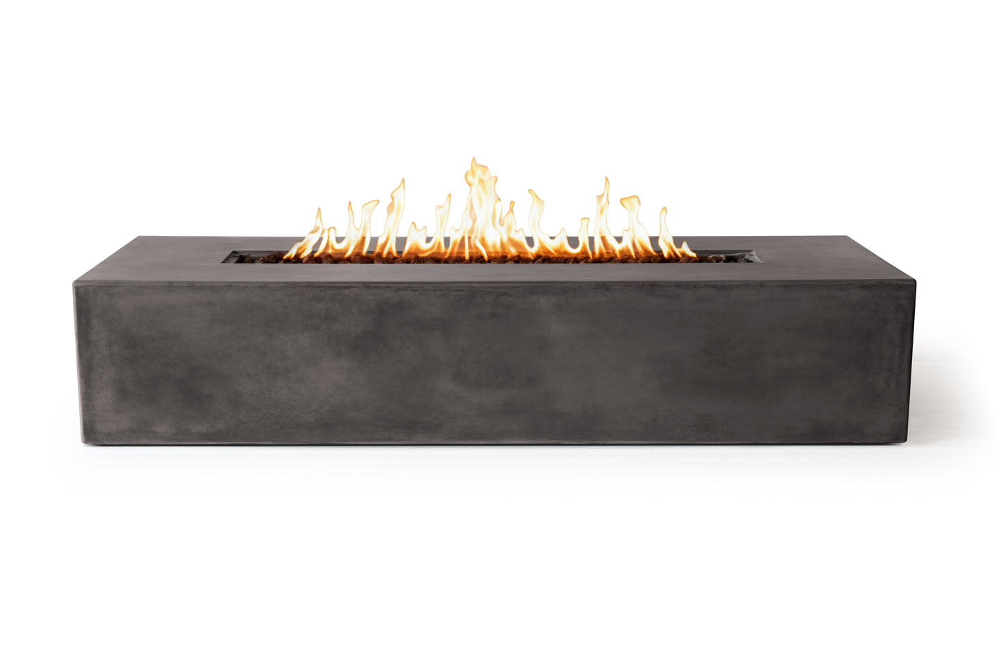 PyroMania Brut 72" x 30" Charcoal Finish Liquid Propane Rectangle Fire Pit Table