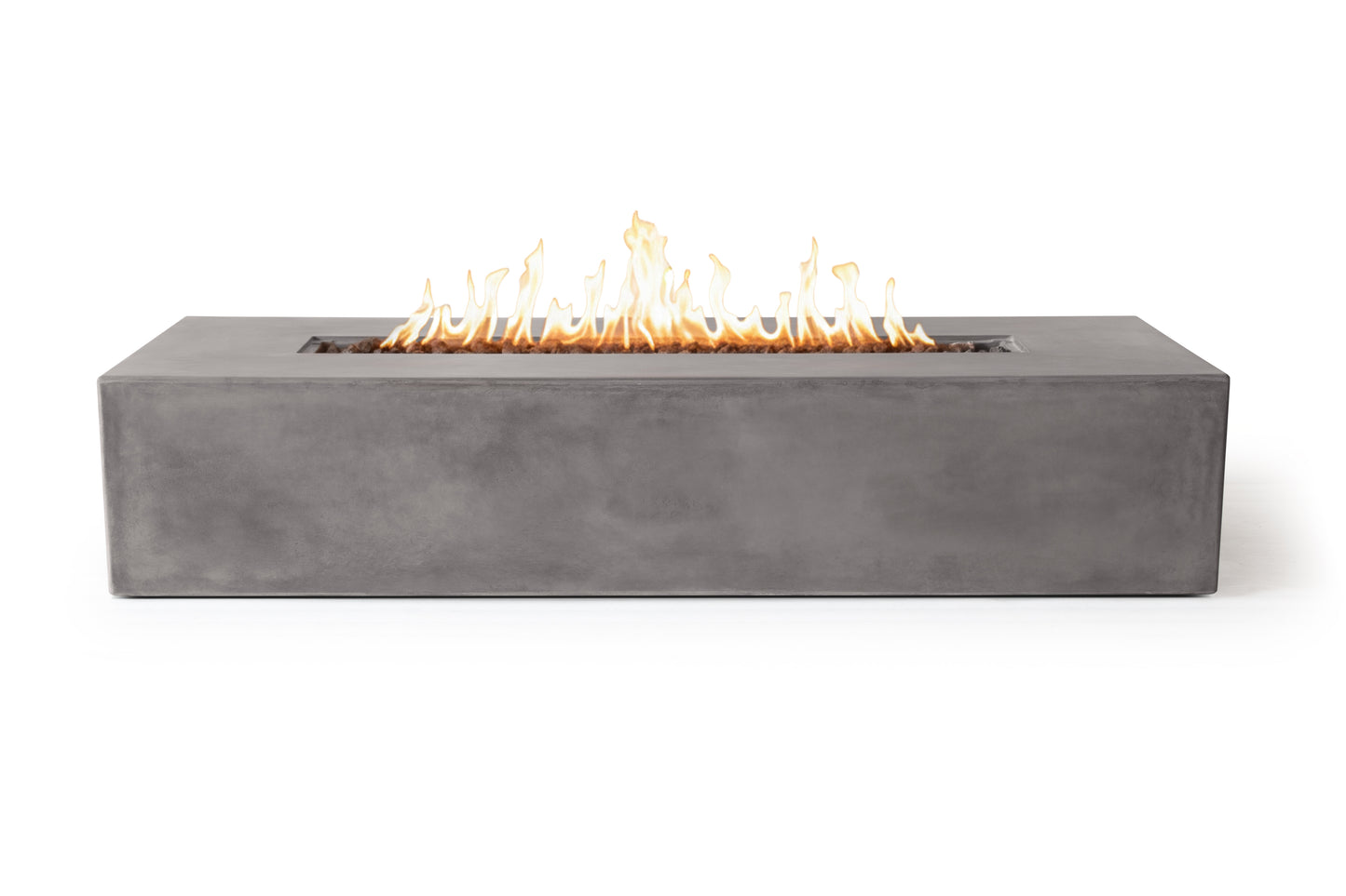 PyroMania Brut 72" x 30" Slate Grey Finish Liquid Propane Rectangle Fire Pit Table