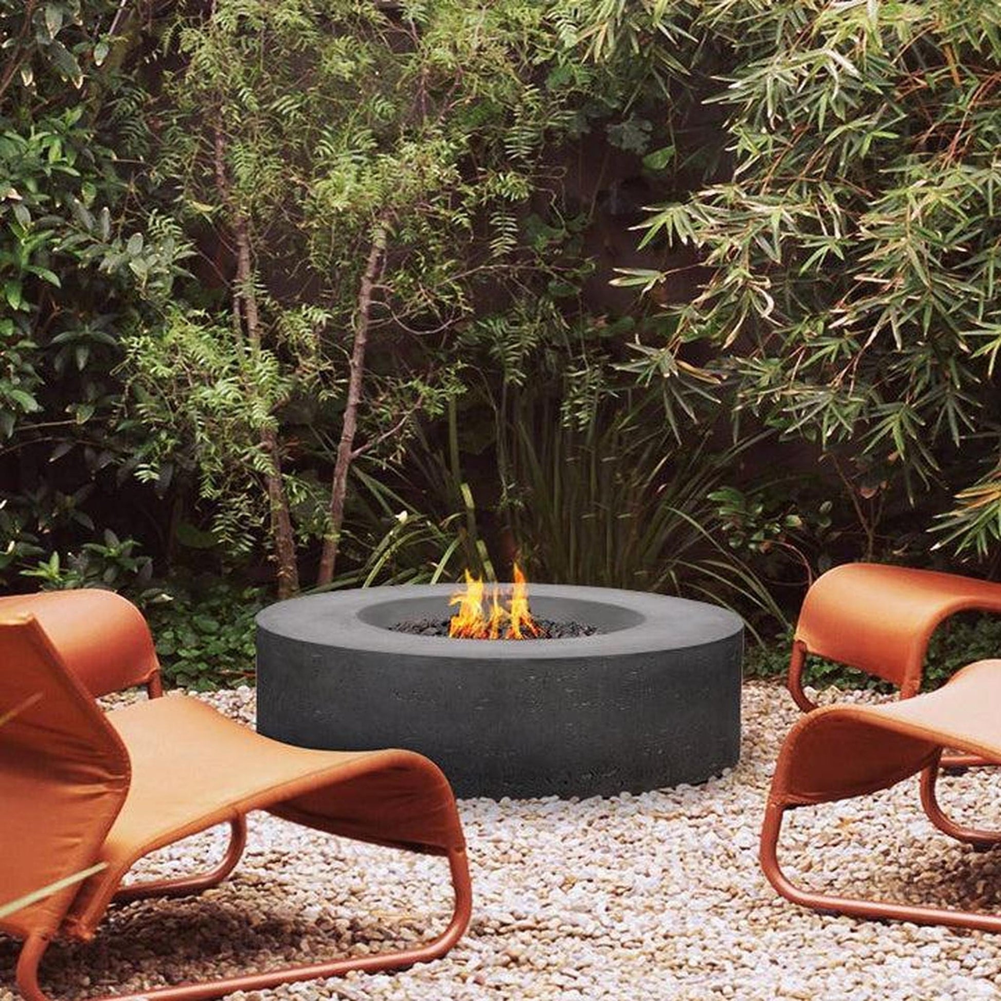 PyroMania Genesis 41" Charcoal Finish Natural Gas Outdoor Round Fire Table