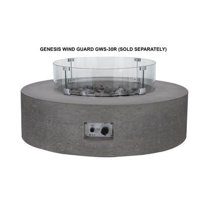 PyroMania Genesis 41" Round Slate Outdoor Natural Gas Fire Pit Table