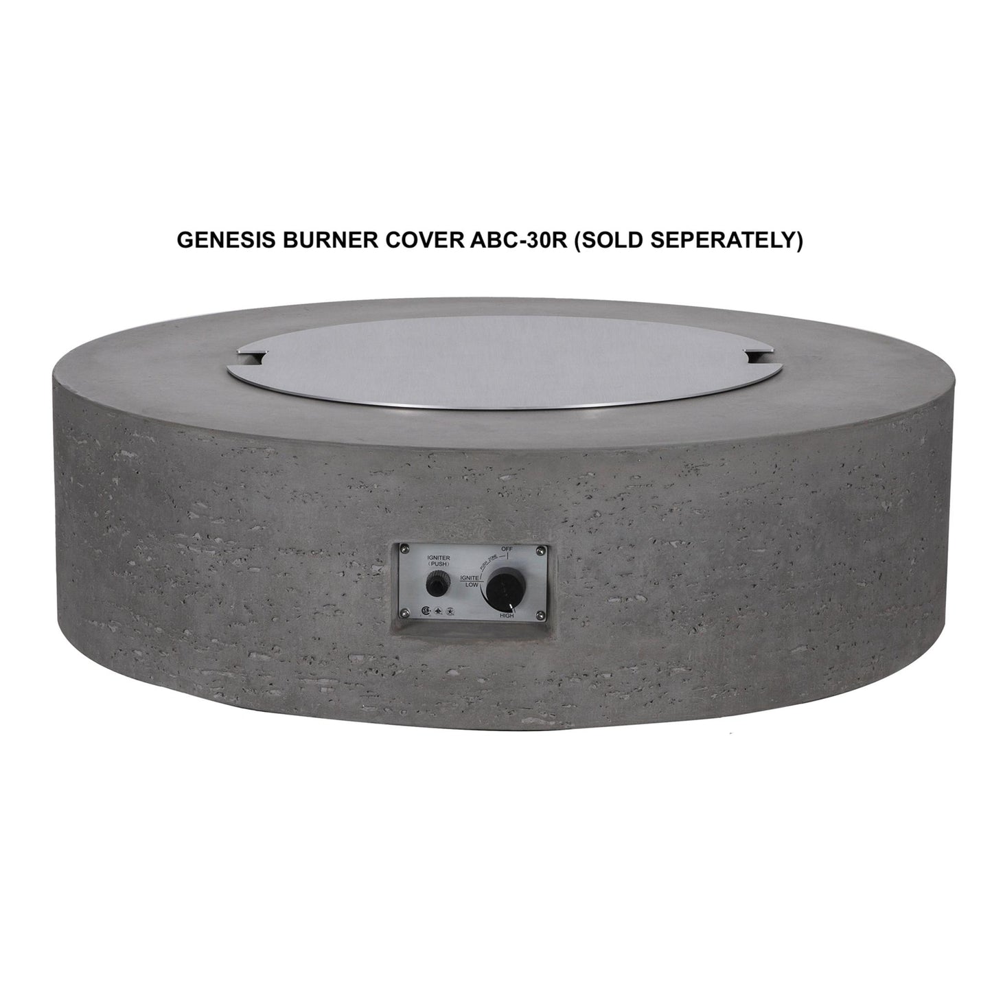 PyroMania Genesis 41" Slate Gray Finish Natural Gas Outdoor Round Fire Table