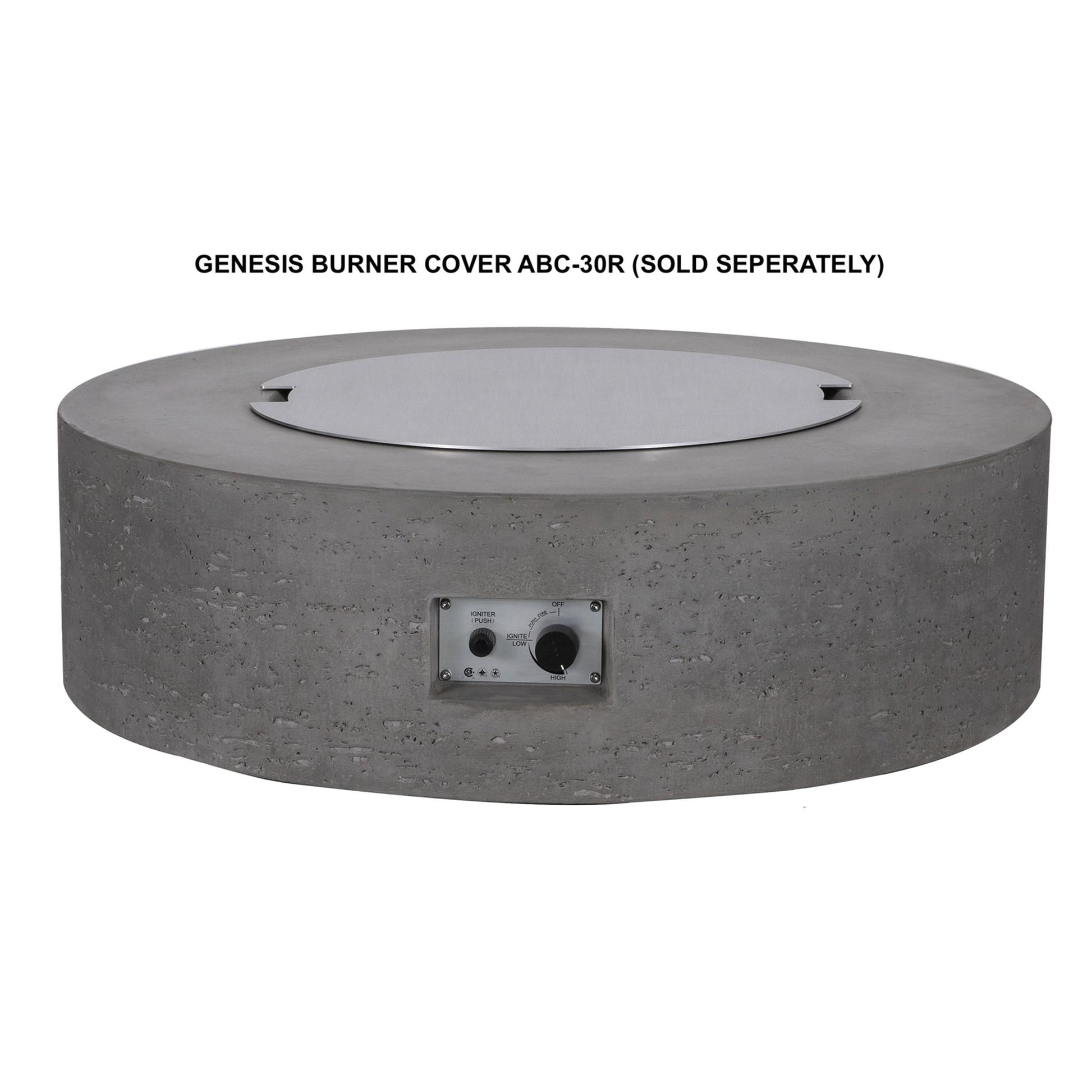 PyroMania Genesis 41" Slate Gray Finish Natural Gas Outdoor Round Fire Table