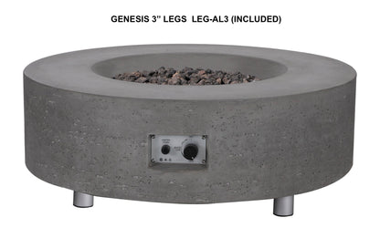 PyroMania Genesis 41" Slate Gray Finish Natural Gas Outdoor Round Fire Table