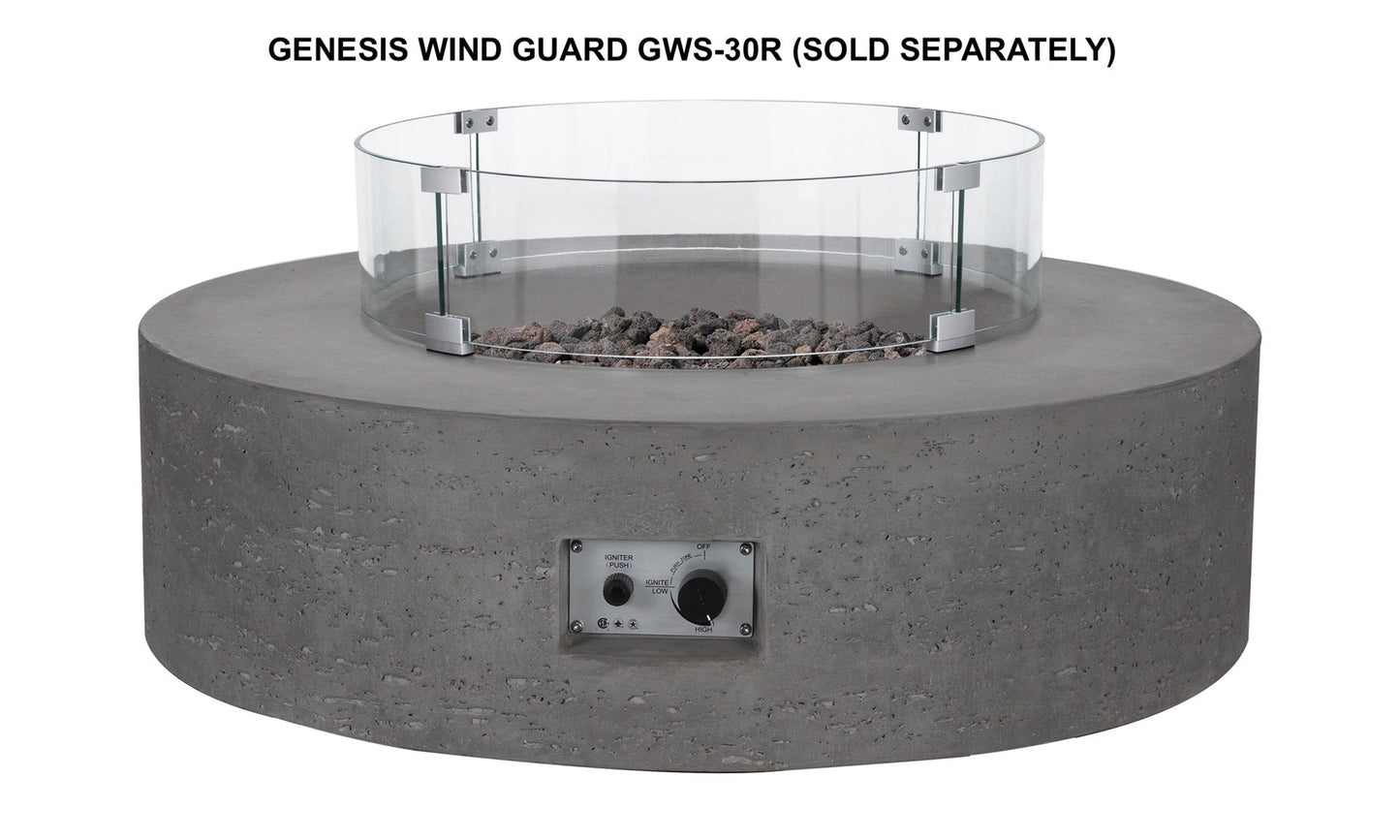 PyroMania Genesis 41" Slate Gray Finish Natural Gas Outdoor Round Fire Table