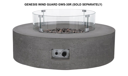 PyroMania Genesis 41" Slate Gray Finish Natural Gas Outdoor Round Fire Table