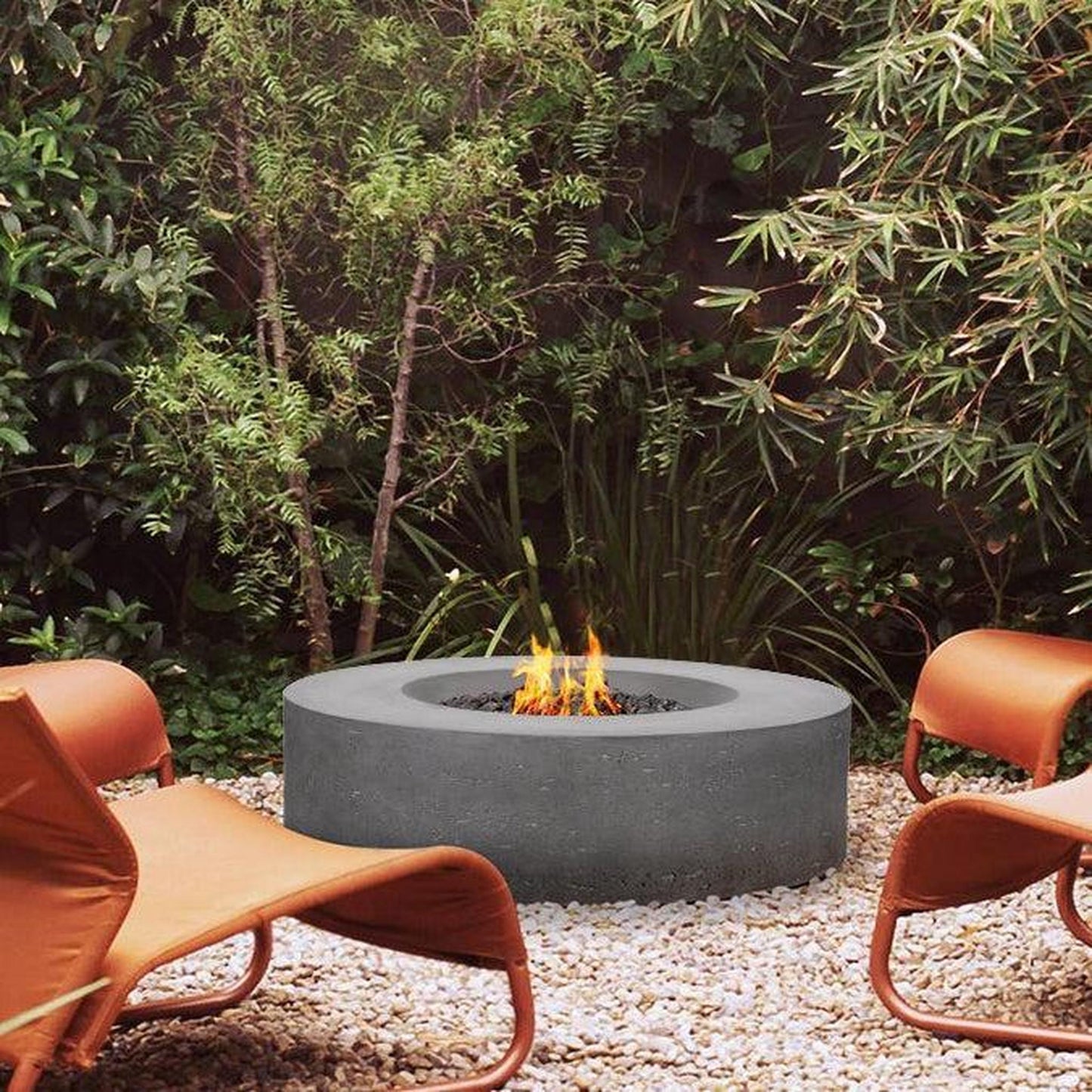PyroMania Genesis 41" Slate Gray Finish Natural Gas Outdoor Round Fire Table