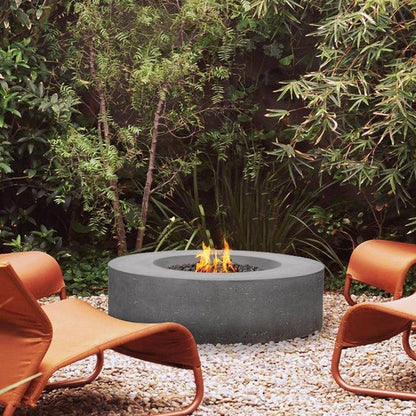 PyroMania Genesis 41" Slate Gray Finish Natural Gas Outdoor Round Fire Table