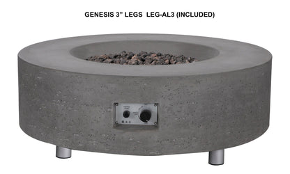 PyroMania Genesis 41" Slate Gray Finish Natural Gas Outdoor Round Fire Table