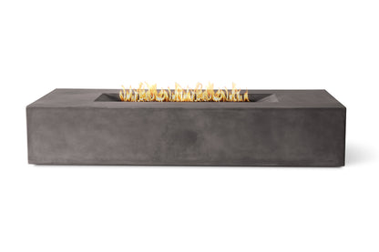 PyroMania Laguna 72" x 30" Charcoal Finish Natural Gas Outdoor Rectangle Fire Pit Table