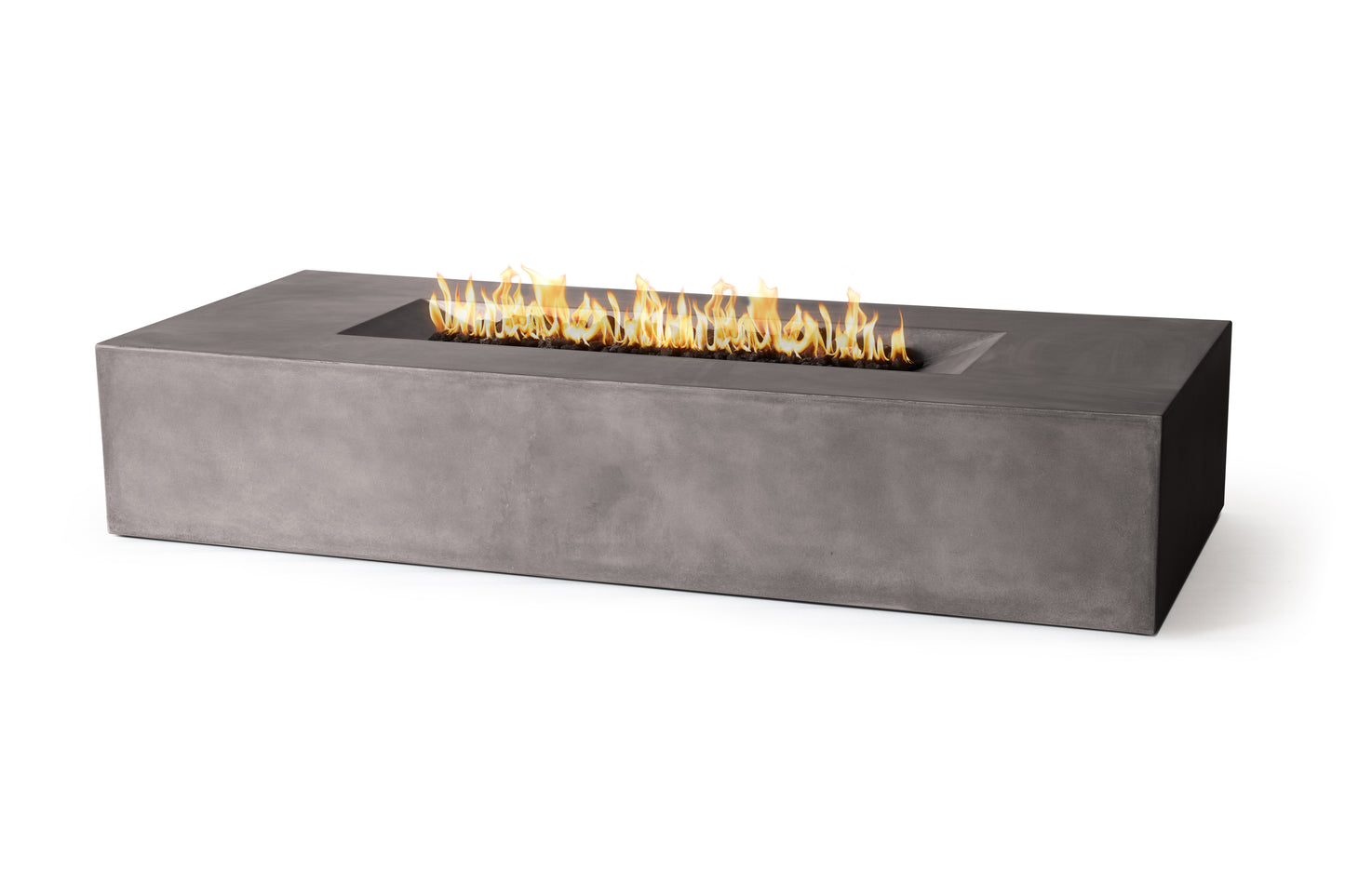 PyroMania Laguna 72" x 30" Charcoal Finish Natural Gas Outdoor Rectangle Fire Pit Table