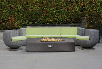 PyroMania Laguna 72" x 30" Charcoal Finish Natural Gas Outdoor Rectangle Fire Pit Table