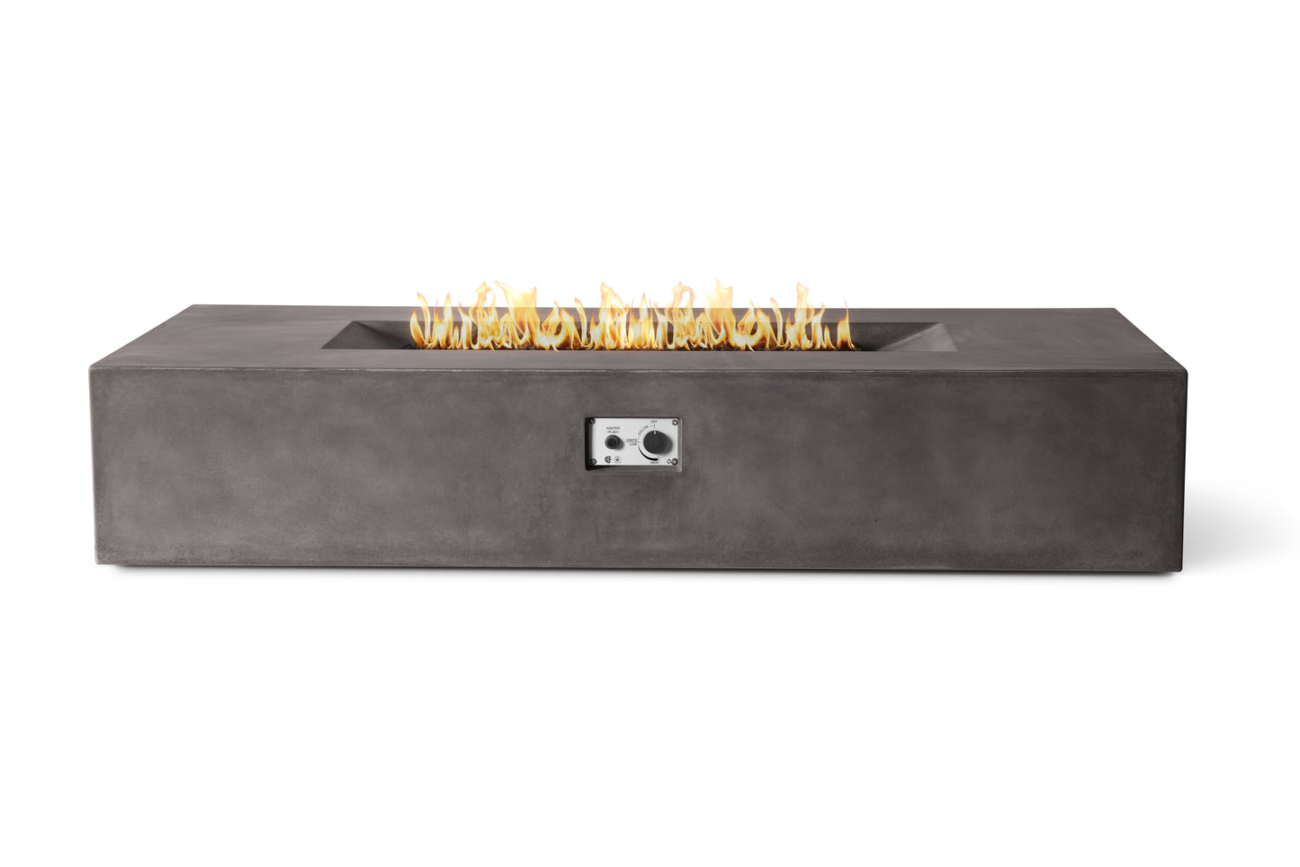 PyroMania Laguna 72" x 30" Charcoal Finish Natural Gas Outdoor Rectangle Fire Pit Table