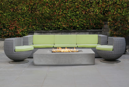 PyroMania Laguna 72" x 30" Slate Finish Liquid Propane Outdoor Rectangle Fire Pit Table