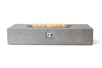 PyroMania Laguna 72" x 30" Slate Finish Liquid Propane Outdoor Rectangle Fire Pit Table