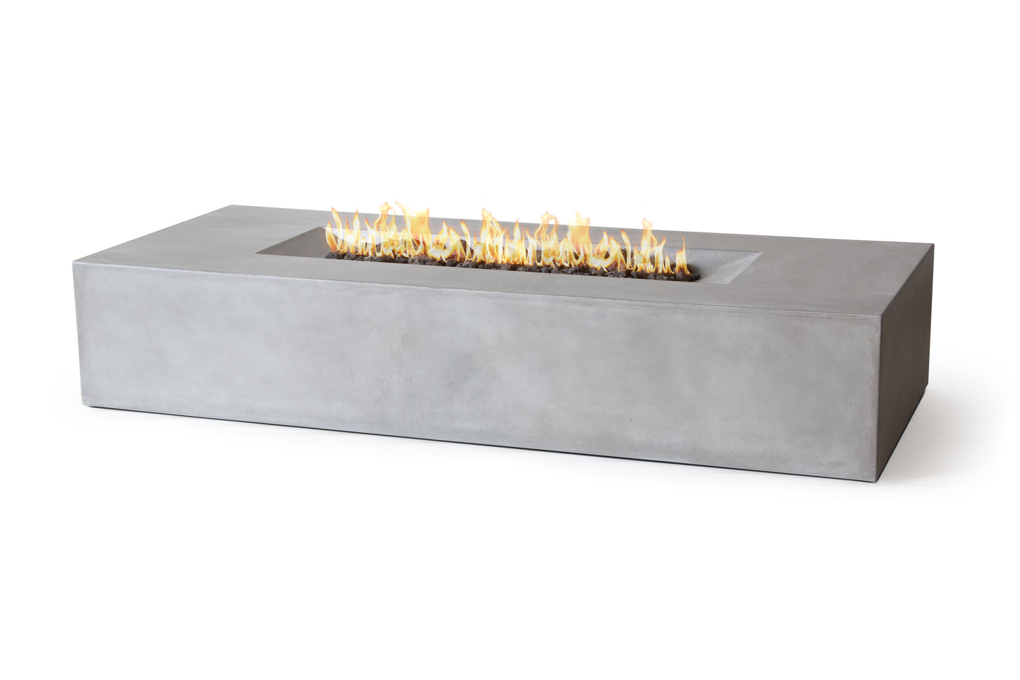 PyroMania Laguna 72" x 30" Slate Finish Natural Gas Outdoor Rectangle Fire Pit Table