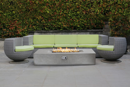PyroMania Laguna 72" x 30" Slate Finish Natural Gas Outdoor Rectangle Fire Pit Table