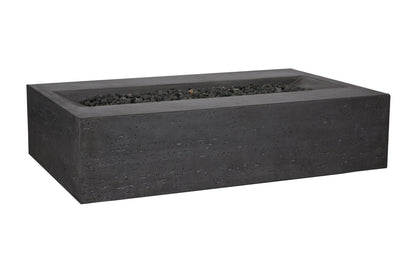 PyroMania Millenia 48" Charcoal Finish Natural Gas Outdoor Rectangular Fire Table