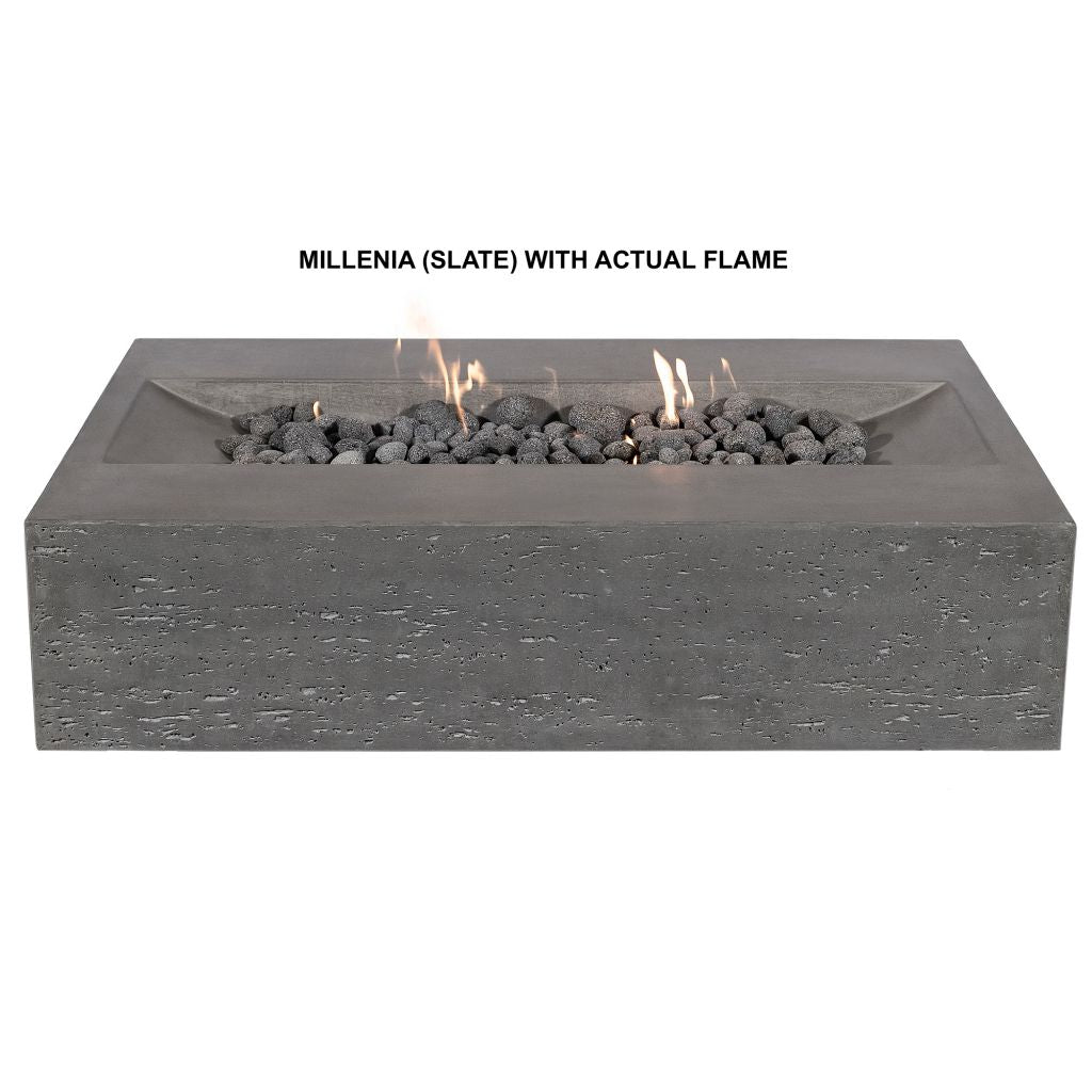 PyroMania Millenia 48" Rectangular Slate Outdoor Natural Gas Fire Pit Table