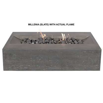 PyroMania Millenia 48" Rectangular Slate Outdoor Propane Gas Fire Pit Table