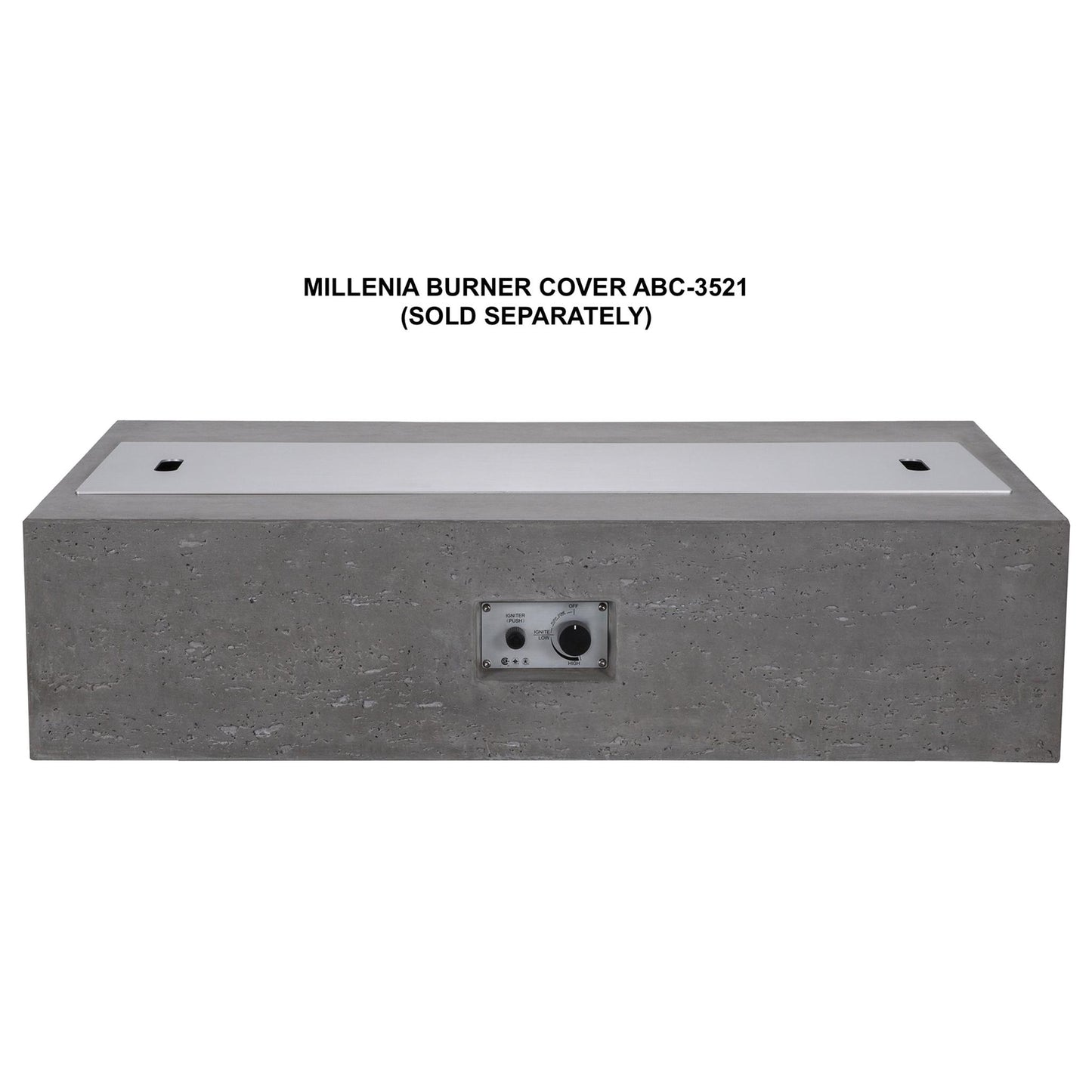 PyroMania Millenia 48" Slate Gray Finish Natural Gas Outdoor Rectangular Fire Table