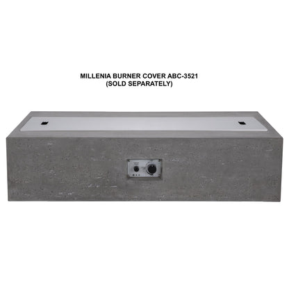 PyroMania Millenia 48" Slate Gray Finish Natural Gas Outdoor Rectangular Fire Table
