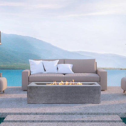 PyroMania Millenia 48" Slate Gray Finish Natural Gas Outdoor Rectangular Fire Table