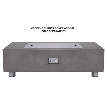PyroMania Moderne 58" Rectangular Charcoal Outdoor Propane Gas Fire Pit Table