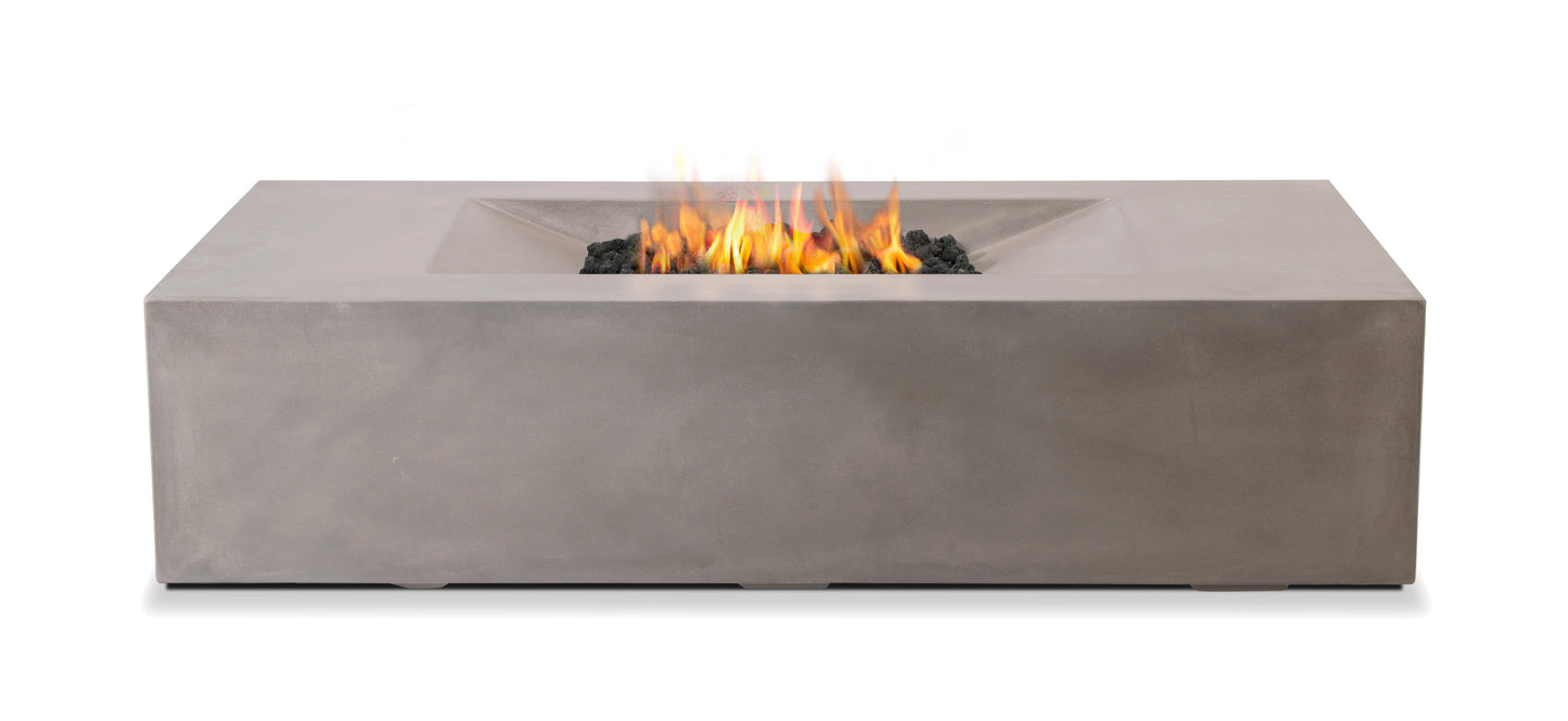 PyroMania Moderne 58" x 32" Slate Gray Finish Propane Gas Outdoor Rectangle Fire Pit Table