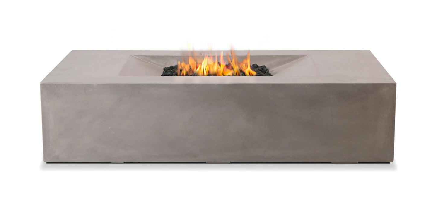 PyroMania Moderne 58" x 32" Slate Gray Finish Propane Gas Outdoor Rectangle Fire Pit Table