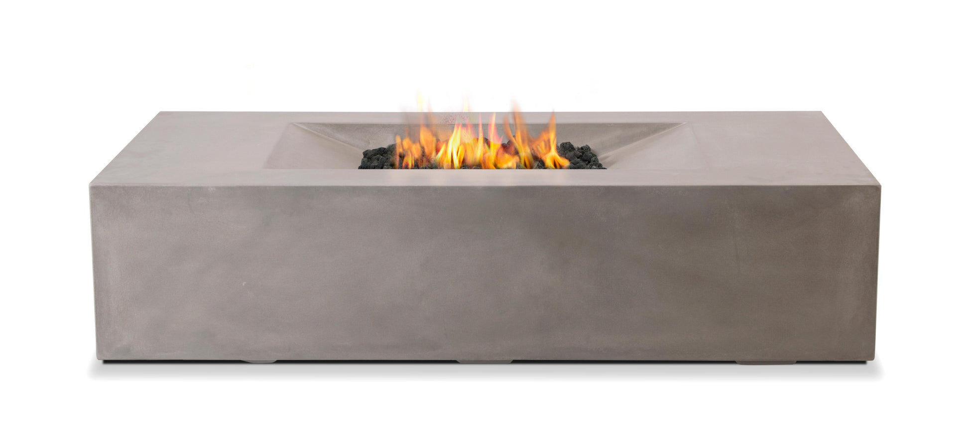 PyroMania Moderne 58" x 32" Slate Gray Finish Propane Gas Outdoor Rectangle Fire Pit Table