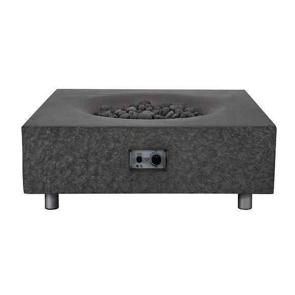 PyroMania Monument 41" Rectangular Charcoal Outdoor Natural Gas Fire Pit Table