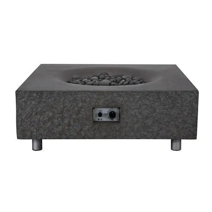 PyroMania Monument 41" x 41" Charcoal Finish Propane Gas Outdoor Square Fire Table