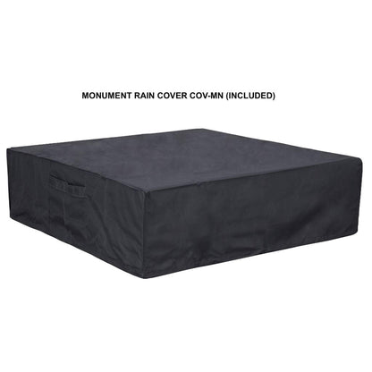 PyroMania Monument 41" x 41" Charcoal Finish Propane Gas Outdoor Square Fire Table